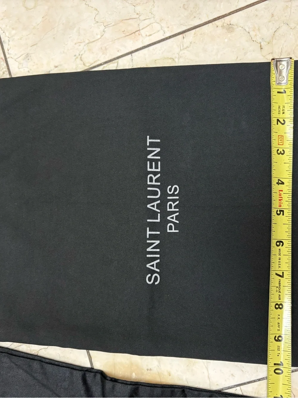 Saint Laurent Black Dust Bags with White Logo - Pair